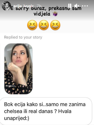 Ecija Ivušić pokazala poruke kakve joj šalju muškarci: 'Sorry buraz, prekasno sam vidjela...'