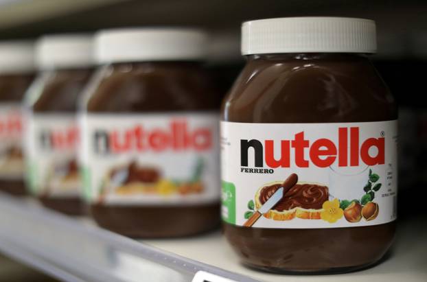 FILE PHOTO: Jars of Nutella chocolate-hazelnut paste are displayed in a Casino supermarket in Nice