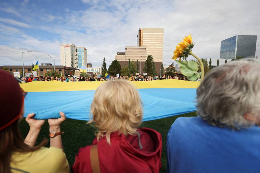 U.S. President Trump meets with Russian President Putin in Alaska