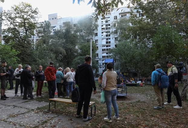 Aftermath of a Russian missile attack in Dnipro