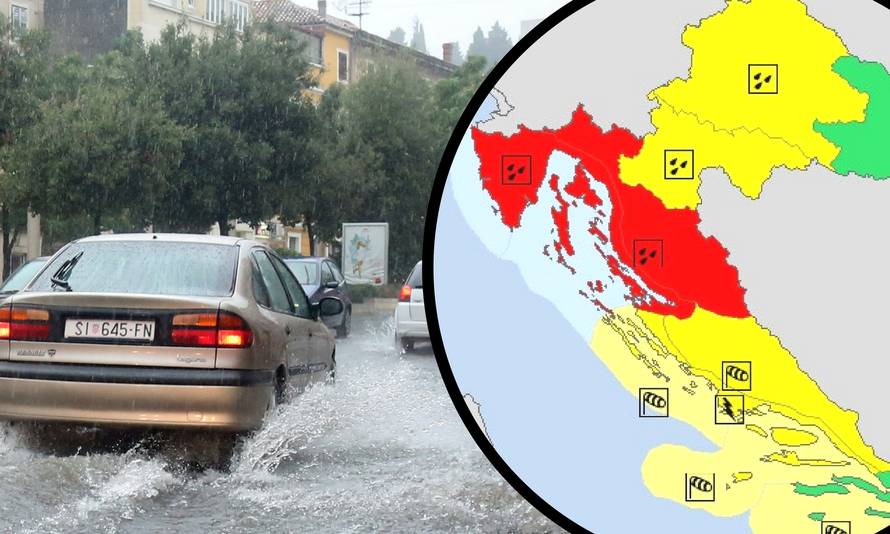 Obilne kiše ponovno potopile Crikvenicu, Rab, Kozari Bok...