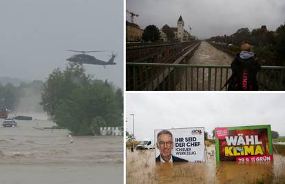 Autocesta u Austriji pod vodom! Helikopter Black Hawk spašava ljude, poginuo jedan vatrogasac