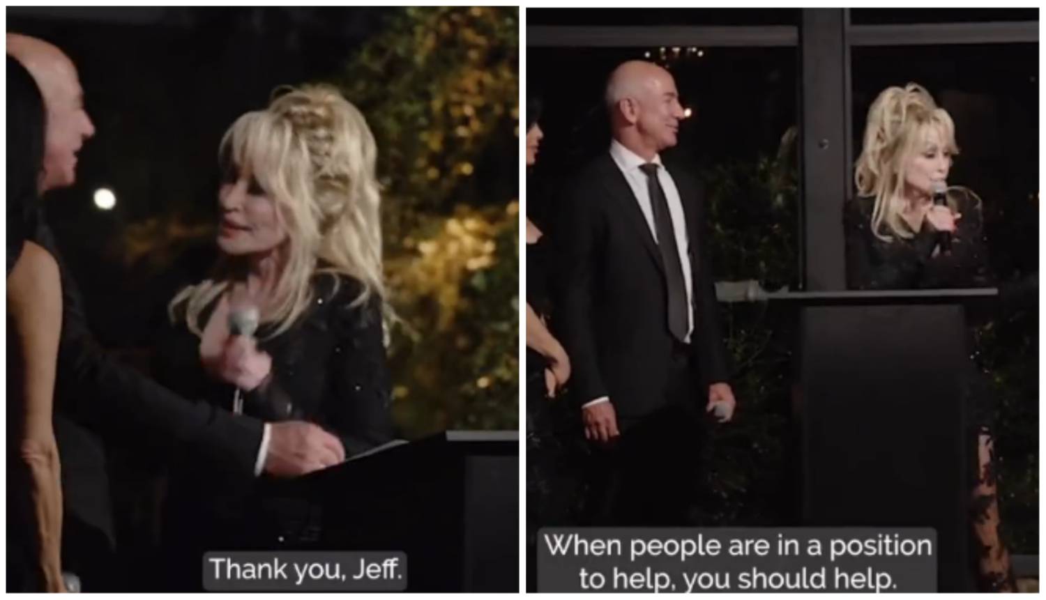 Jeff Bezos nagradio je Dolly Parton sa 100 milijuna dolara: 'Ona daje srcem. Nevjerojatno'