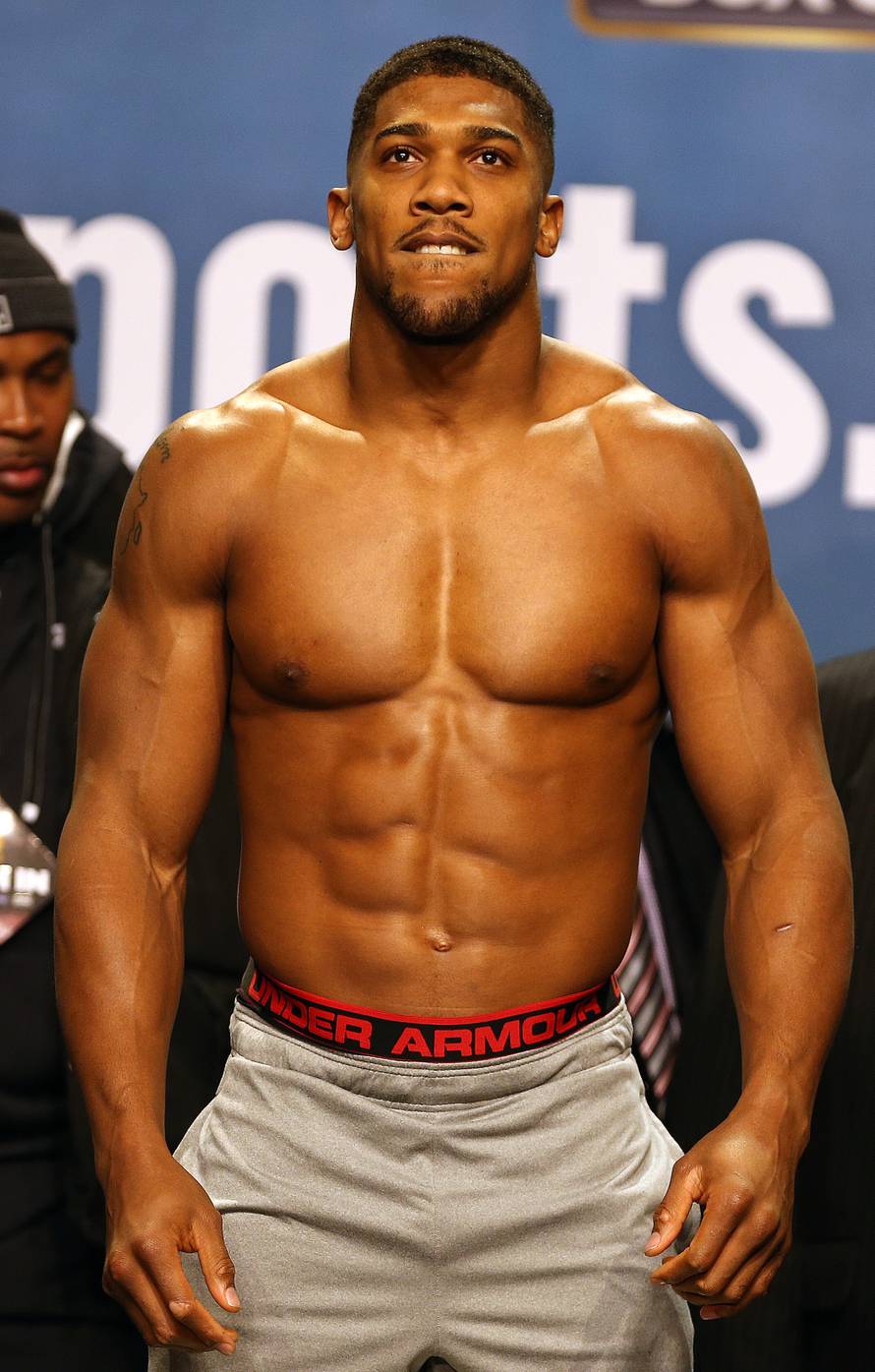 Anthony Joshua and Dillian Whyte weigh-in.