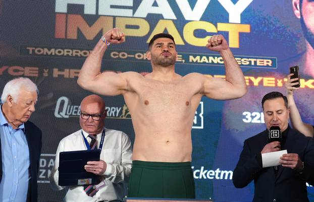 Manchester: Službeno vaganje uo?i me?a Joe Joyce - Filip Hrgovi?