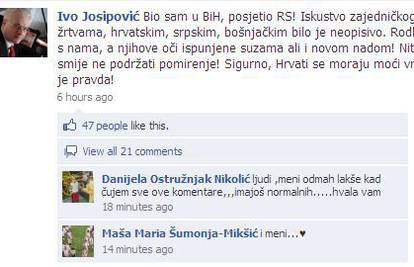 Josipović je na 'Fejsu' u 3 u noći pisao o posjetu RS