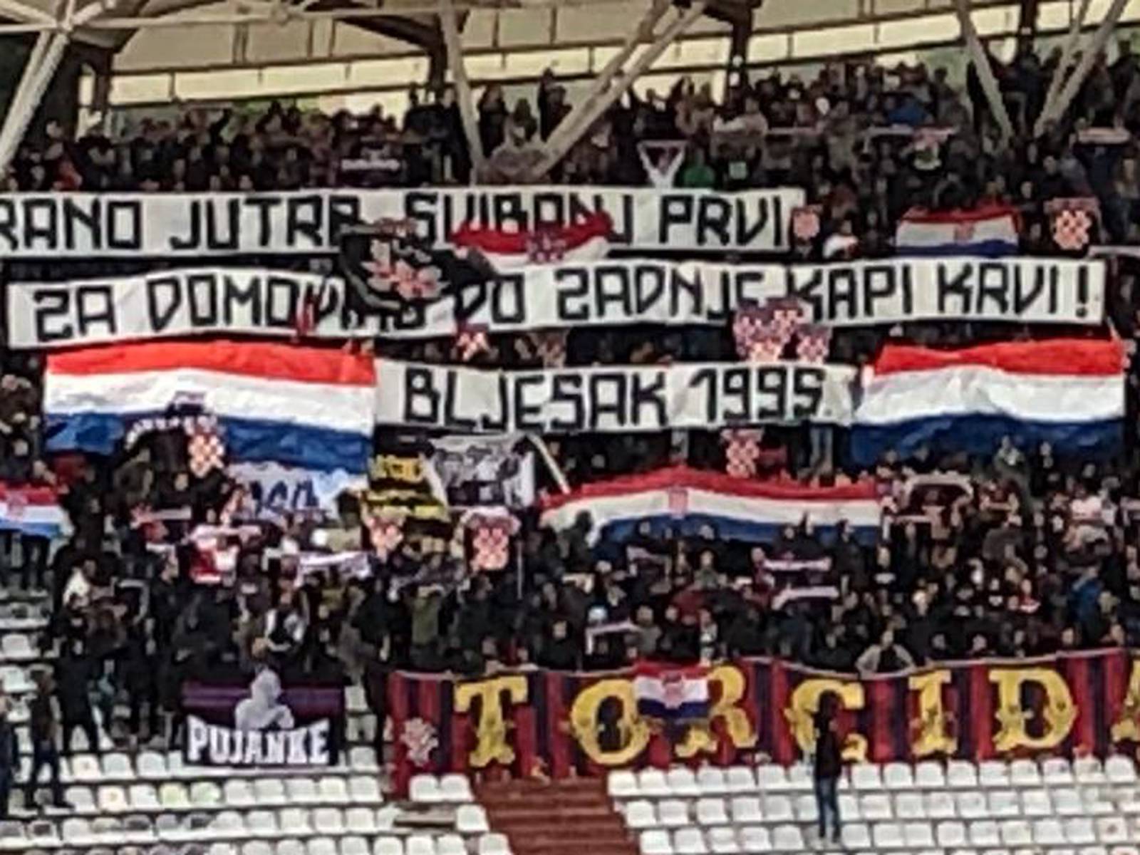 Pogledajte poruku Hajdukovih navijača za 'Bljesak 1995.'