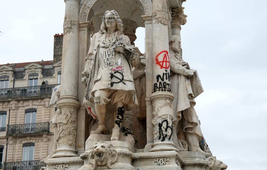 Aftermath of protest clashes in Lyon
