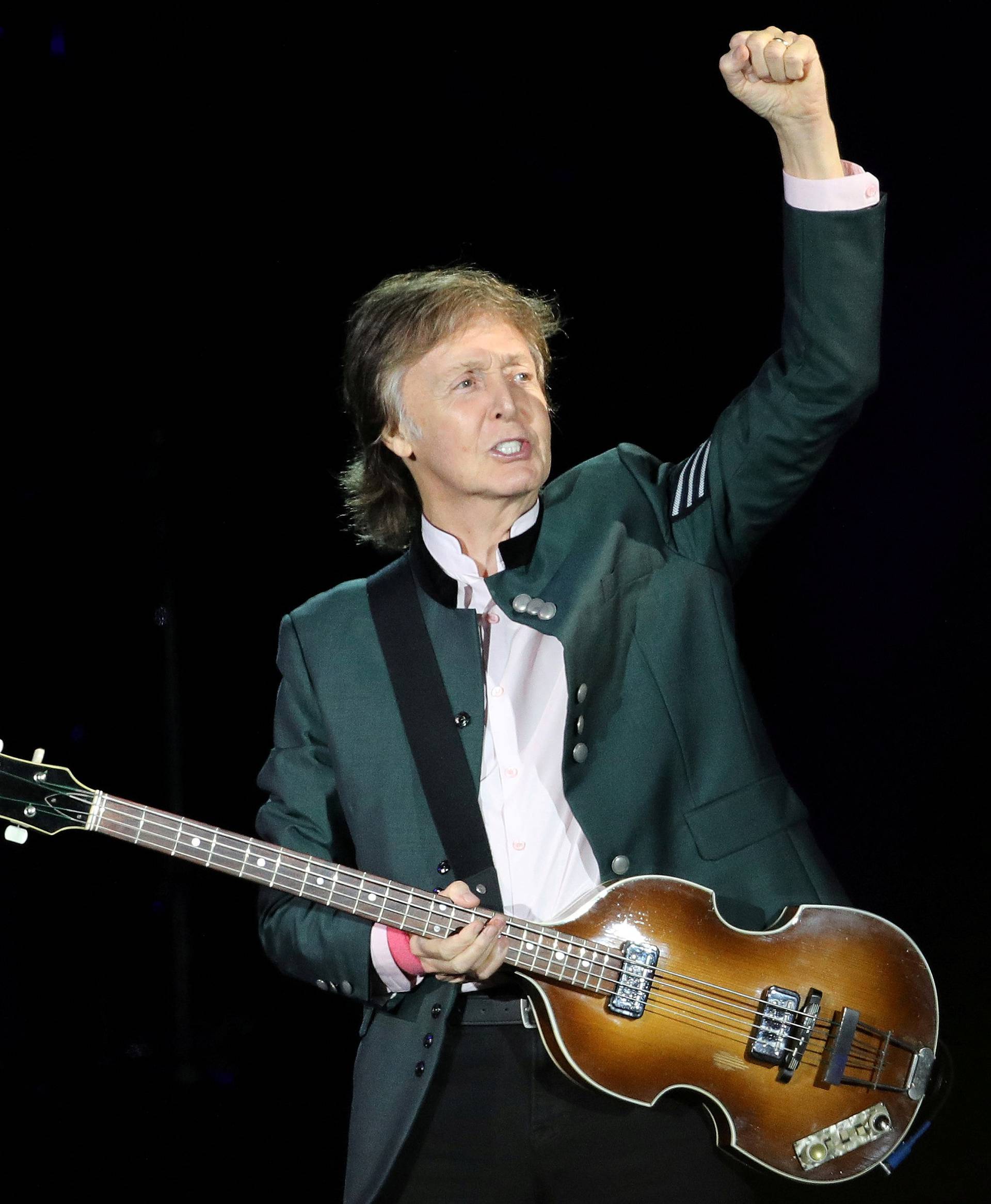 FILE PHOTO: Paul McCartney performs during the "One on One" tour concert in Porto Alegre