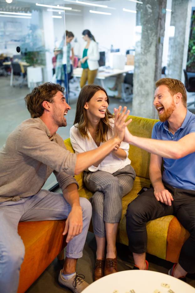 Group,Of,Happy,Friendly,Multiethnic,Business,People,Having,Fun,,Working