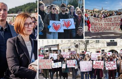 Podrška srpskim studentima iz tri hrvatska grada. U Splitu bio i Puljak: 'Mlade treba podržati...'