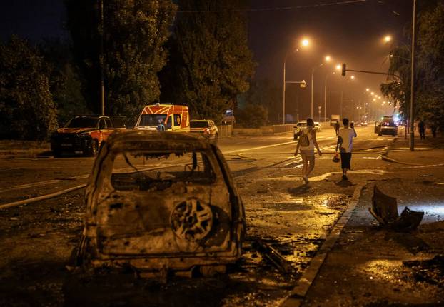 Russian missile strike in Kyiv region