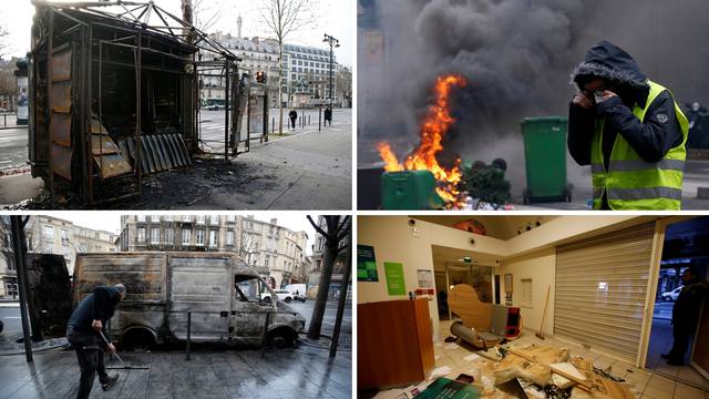 Francuska kao ratište: Palili su aute i kioske, razbijali izloge...