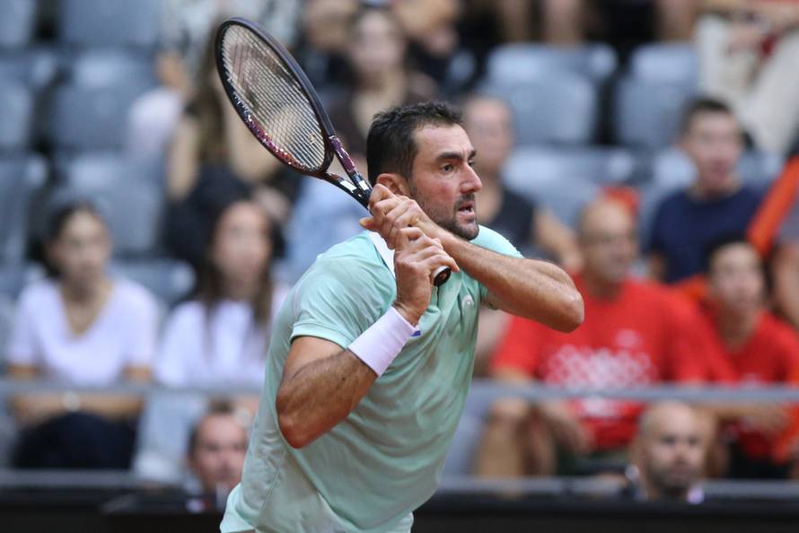 Osijek: Drugi dan Davis Cupa, Marin Čilić - Corentin Moutet