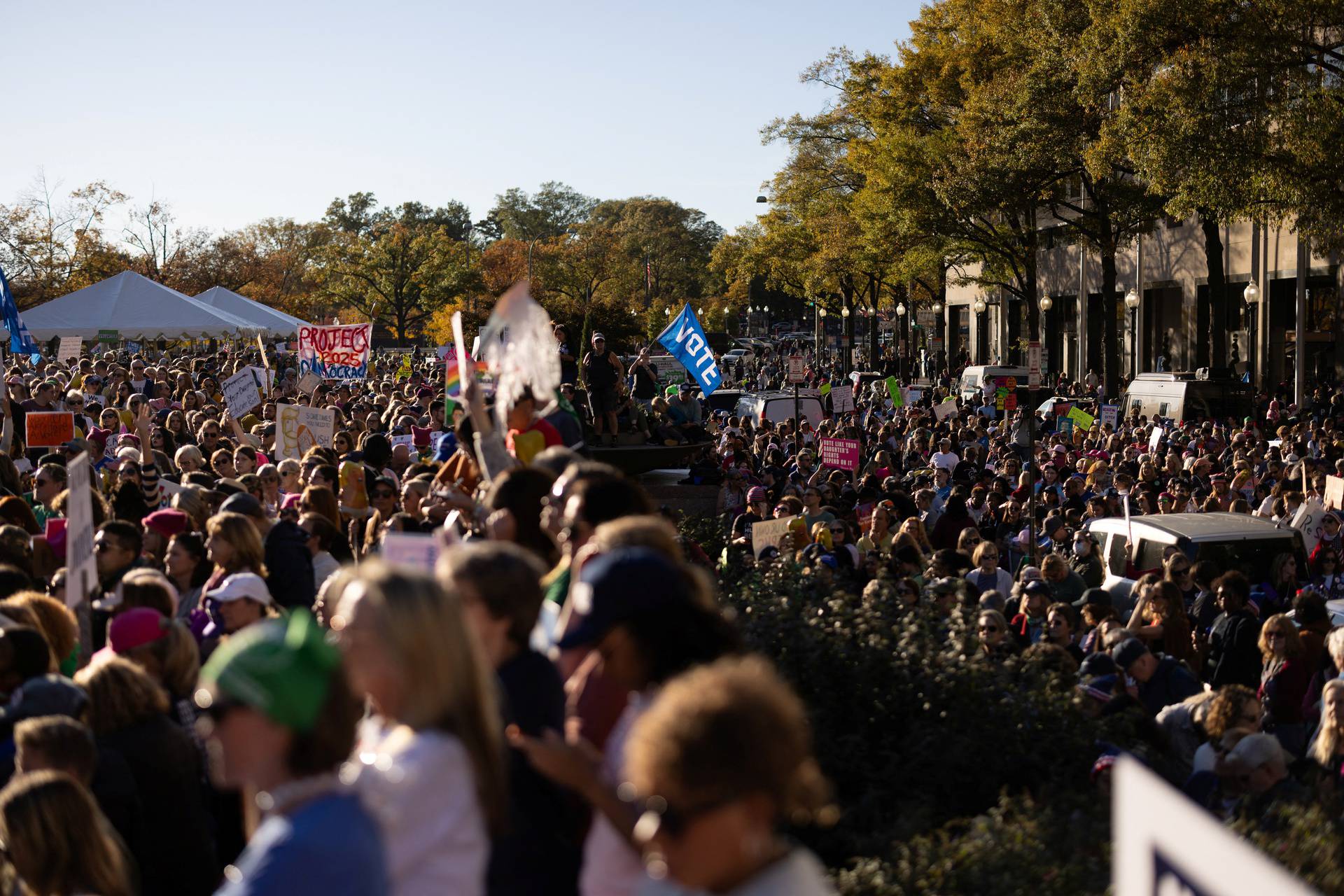 National Women's March outside the White House in Washington