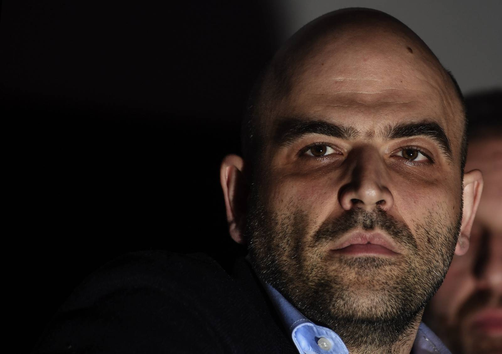 Roberto Saviano at the presentation of the film the children's paranza