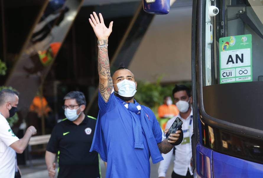 Copa America 2021 - Chile players prior to their game against Uruguay