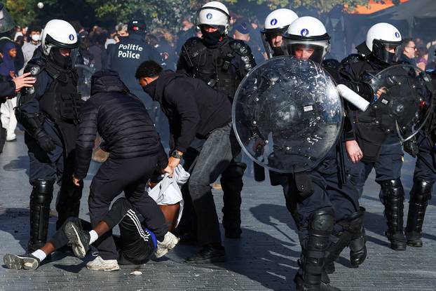 Students' protest in Brussels