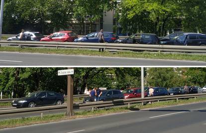 Na Slavonskoj aveniji pet auta se 'naslagalo' jedan na drugi
