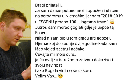 U Njemačkoj uhićen hrvatski glumac: Optužili su me da sam prodao 100 kg trave. Nevin sam