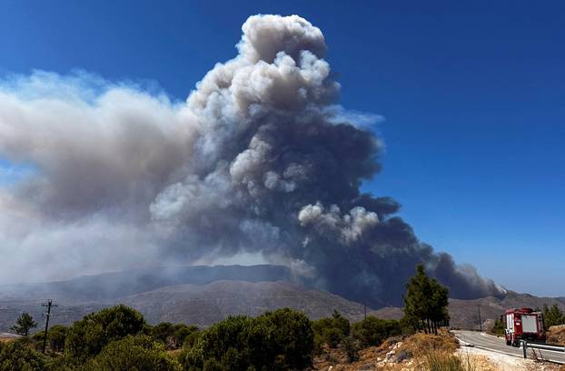 Wildfire on the island of Chios
