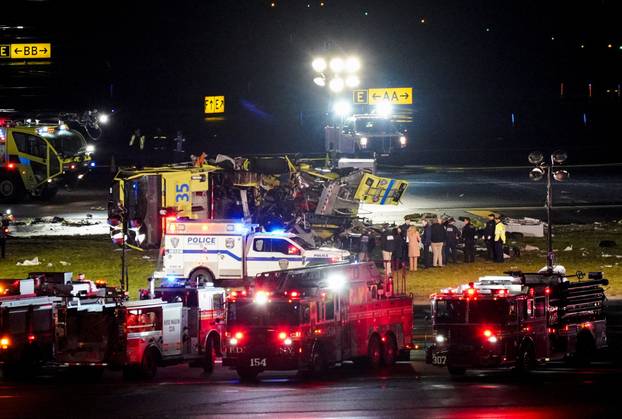 Air Canada Express jet collides with a ground vehicle at LaGuardia airport