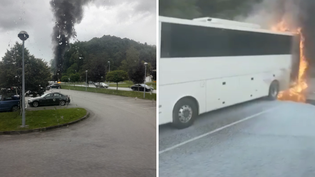 VIDEO Izbio požar na autobusu u Krapini: Vozio djecu na izlet