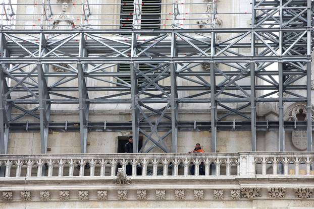Zagreb: Postavljanje nove skele za katedralu