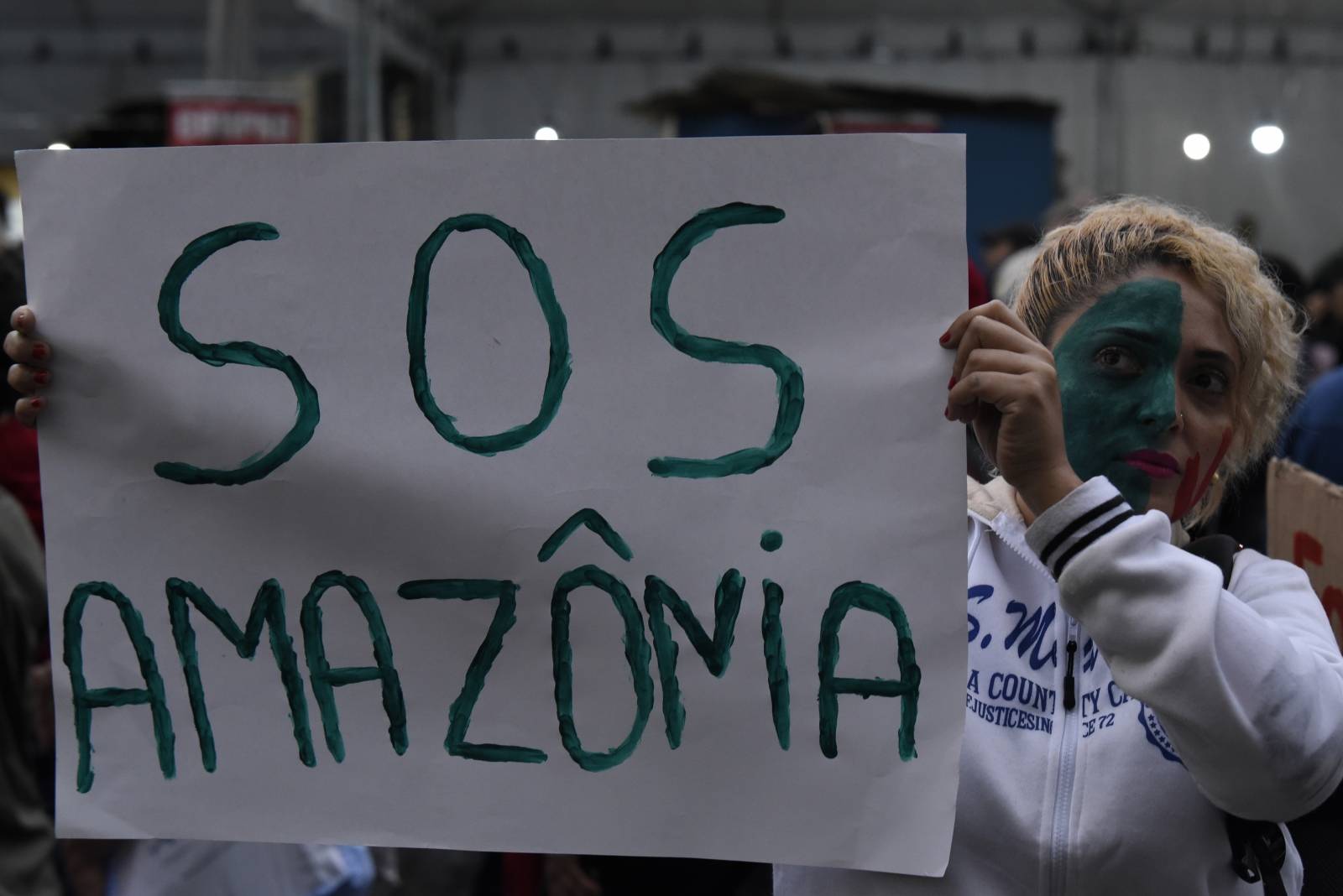 Amazon forest fires - protest in Brazil