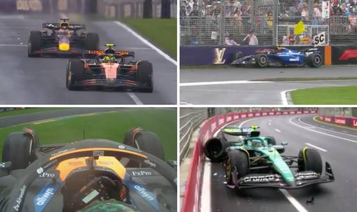 VIDEO Kišni kaos na startu F1: Norris slavio, Ferrari zakazao!