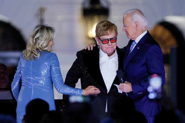 U.S. President Biden hosts British rocker Elton John at the White House