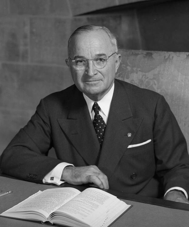 An official presidential portrait of President Harry S Truman.