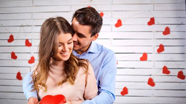 Young couple on Valentine's Day. 