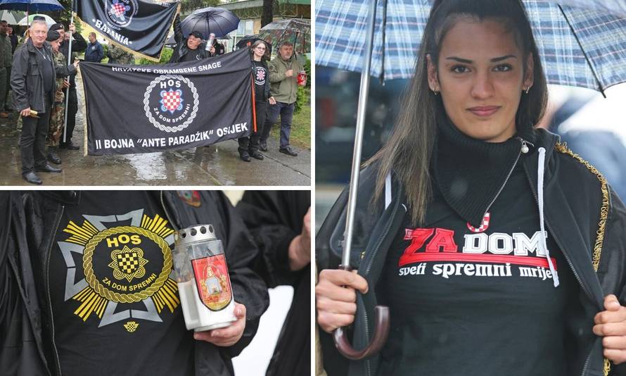 Obilježja 'Za dom spremni' i u Borovu Selu na komemoraciji