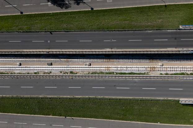 Napredak radova na Sarajevskoj cesti u Novom Zagrebu snimljen iz zraka