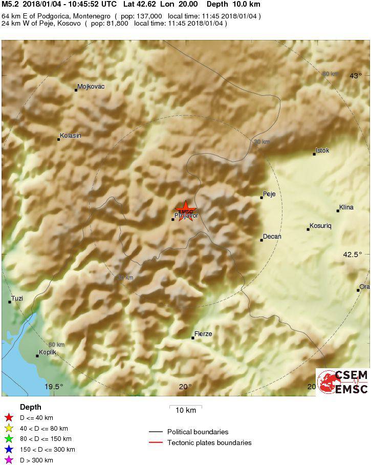 Snažan potres zatresao Crnu Goru, osjetili ga i Dubrovčani