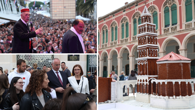 FOTO Split slavi Svetog Duju: Okupilo se stotine građana, a pripremili su i krokantu od 2 m