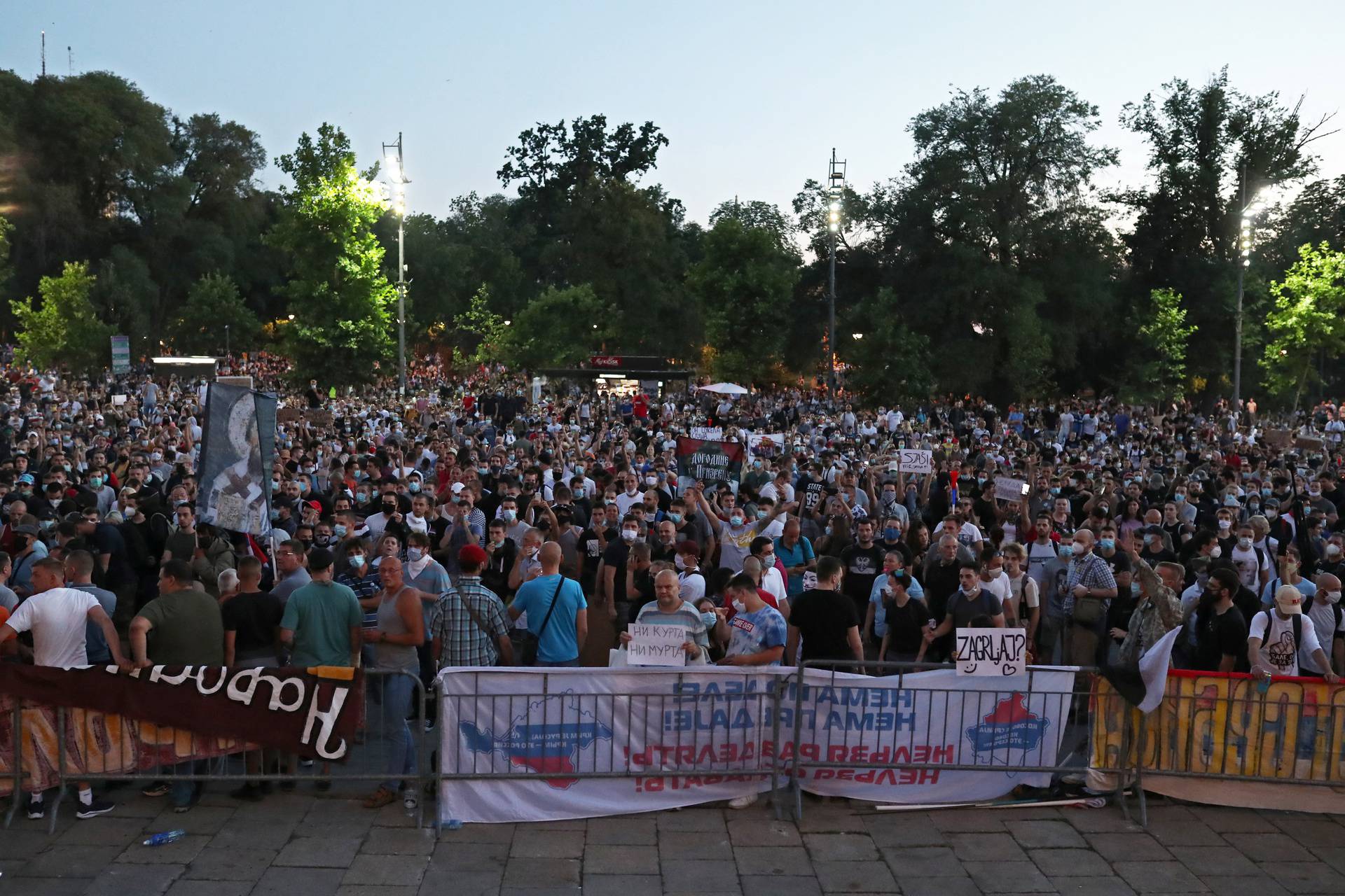 Protest amid the spread of the coronavirus disease (COVID-19) in Belgrade