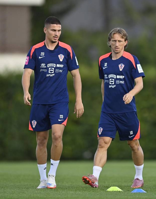 Zagreb: Trening nogometaša hrvatske nogometne reprezetacije