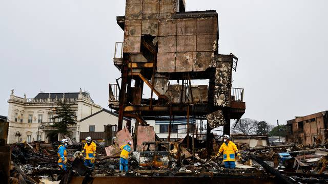 Aftermath of an earthquake, in Wajima