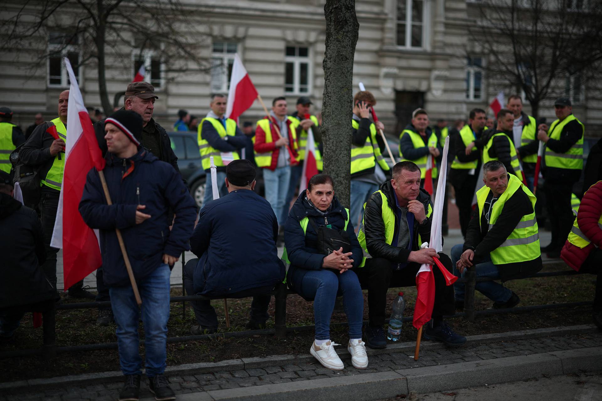 Polish farmers protest in Warsaw