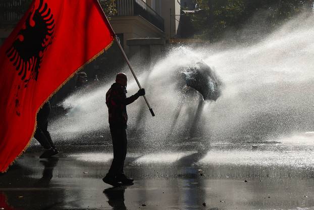 Anti-government protest by students in Tirana