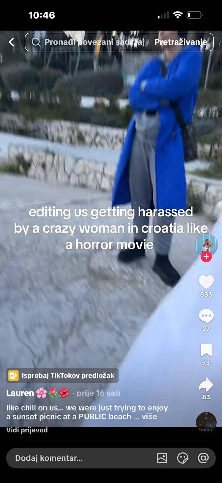 VIDEO 'Piknik iz horora' na Bačvicama: Stranci uživali, a onda je krenula svađa sa ženom