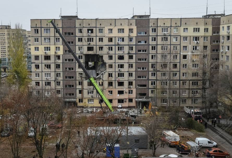 Aftermath of a Russian drone and missile attack in Dnipro