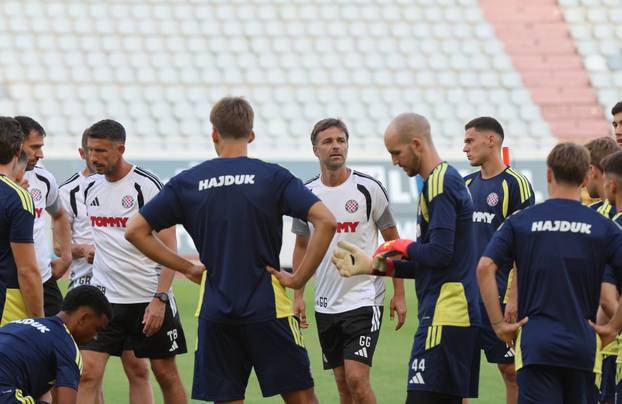 Split: Hajduk održao trening na Poljudu uoči sutrašnje utakmice