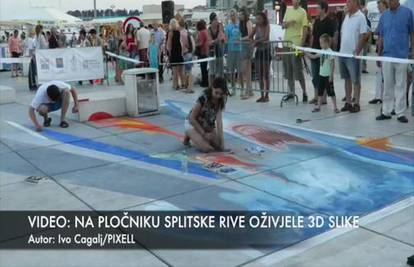 3D senzacija u Splitu: Bijela psina 'pojavila se' usred Rive 