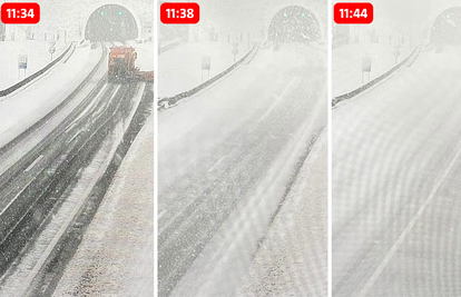 Na cestama kaos zbog mećave! HAC: Pogledajte koliko snijega je napadalo u samo 10 minuta