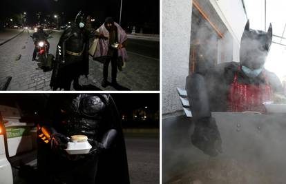 Neznanac prerušen u Batmana kuha beskućnicima u Santiagu