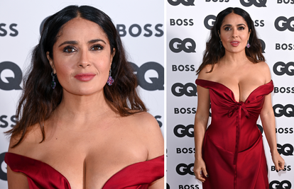 Salma Hayek stigla u London na dodjelu nagrada: Haljina golih ramena nije sakrivala dekolte...