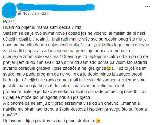 Roditelji nastavnicima: Djeca su slomljena, dajte nam odmor!